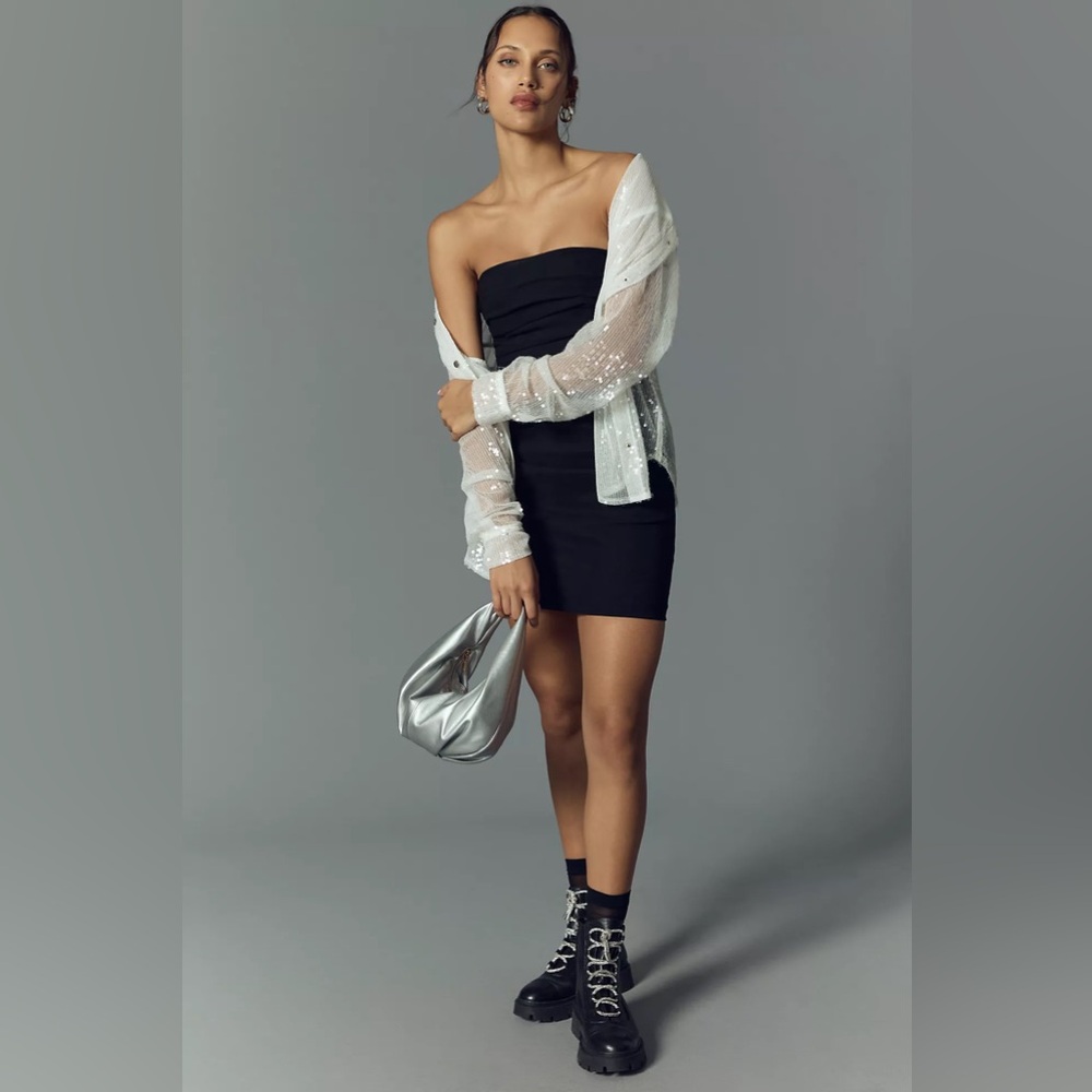 Anthropologie Strapless Slim Mini Dress